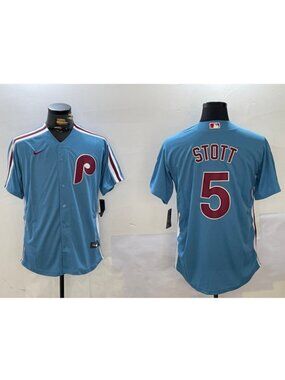 Bryson Stott Blue Stitched Jersey